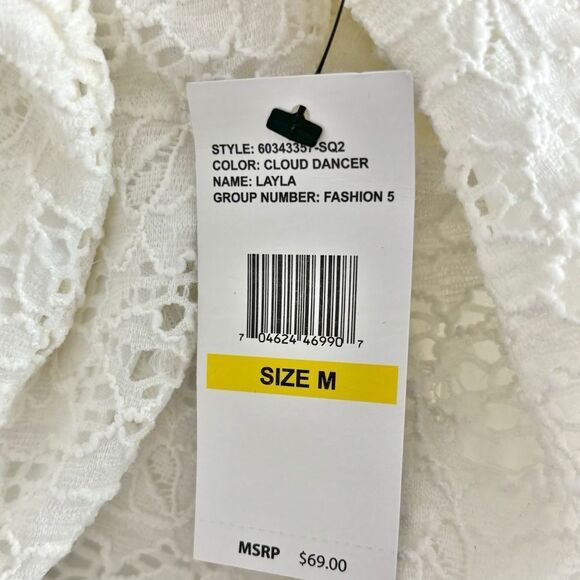 NWT Jessica Simpson Lace Lined Cloud Dancer Dress Womens Size Medium - Picture 11 of 12